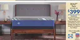 Boscov's Compressed Foam Bed in the box offer