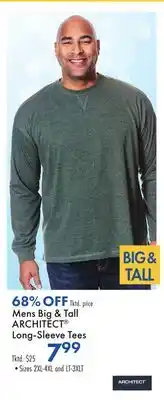 Boscov's Mens Big & Tall ARCHITECT Long-Sleeve Tees offer