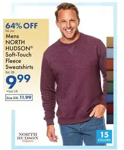 Boscov's Mens NORTH HUDSON Soft-Touch Fleece Sweatshirts offer