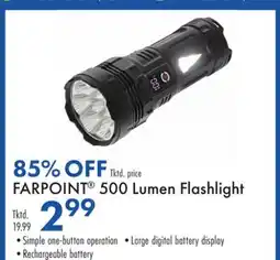 Boscov's FARPOINT 500 Lumen Flashlight offer