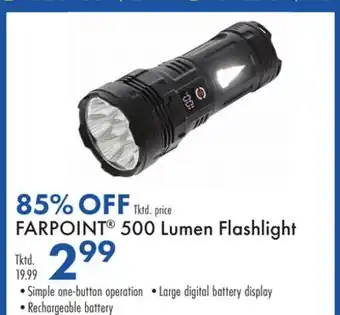 Boscov's FARPOINT 500 Lumen Flashlight offer