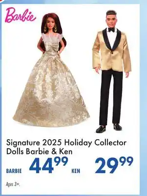 Boscov's Signature 2025 Holiday Collector Dolls Barbie & Ken offer