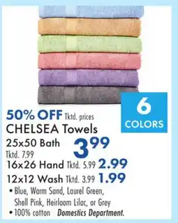 Boscov's CHELSEA Towels offer