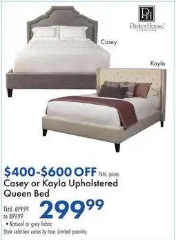 Boscov's Casey or Kayla Upholstered Queen Bed offer