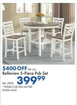 Boscov's Belleview 5-Piece Pub Set offer