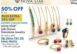 Boscov's ENTIRE COLLECTION NOVA STAR Lab Grown Gemstone Jewelry offer
