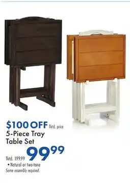 Boscov's 5-Piece Tray Table Set offer