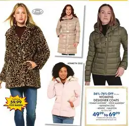 Boscov's WOMENS DESIGNER COATS offer