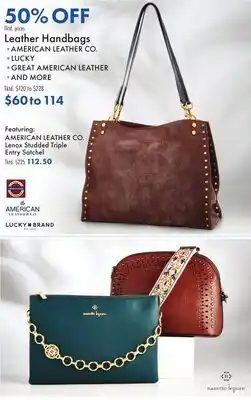 Boscov's Leather Handbags offer