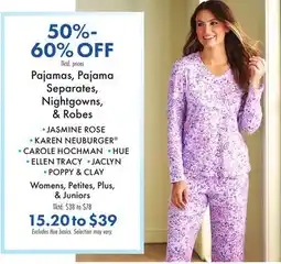 Boscov's Pajamas, Pajama Separates, Nightgowns, & Robes offer