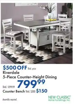 Boscov's Riverdale 5-Piece Counter-Height Dining offer