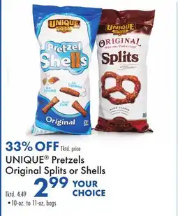 Boscov's UNIQUE Pretzels Original Splits or Shells offer