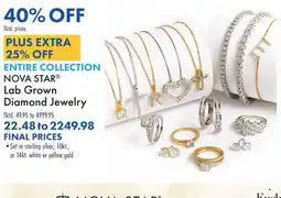 Boscov's NOVA STAR Lab Grown Diamond Jewelry offer
