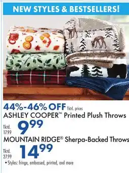 Boscov's ASHLEY COOPER Printed Plush Throws offer