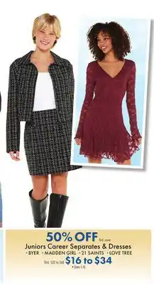 Boscov's Juniors Career Separates & Dresses offer