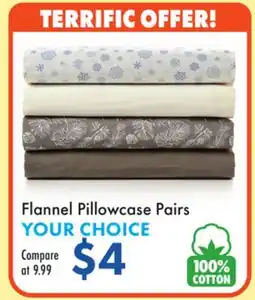 Boscov's Flannel Pillowcase Pairs offer