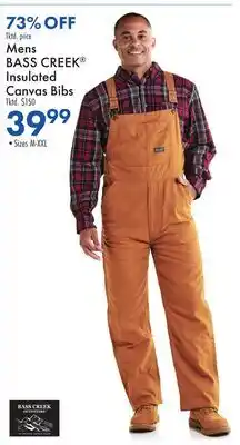 Boscov's Mens BASS CREEK Insulated Canvas Bibs offer