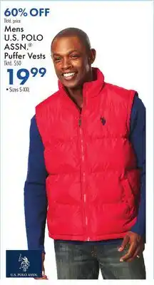 Boscov's Mens U.S. POLO ASSN. Puffer Vests offer