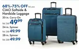 Boscov's CIAO Softside & Hardside Luggage offer