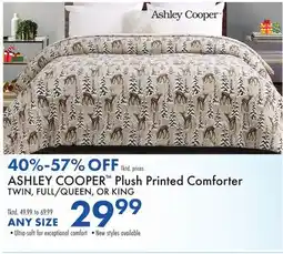Boscov's ASHLEY COOPER Plush Printed Comforter offer