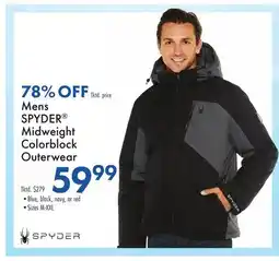 Boscov's Mens SPYDER Midweight Colorblock Outerwear offer