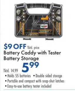 Boscov's Battery Caddy with Tester Storage offer
