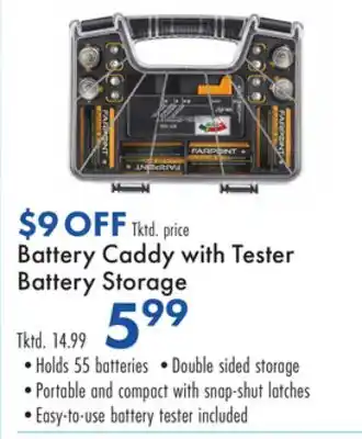 Boscov's Battery Caddy with Tester Storage offer