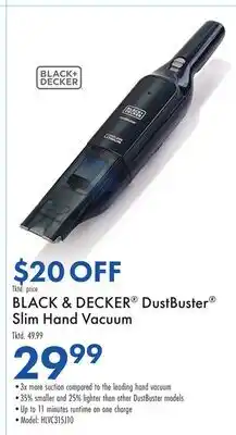 Boscov's BLACK & DECKER DustBuster Slim Hand Vacuum offer