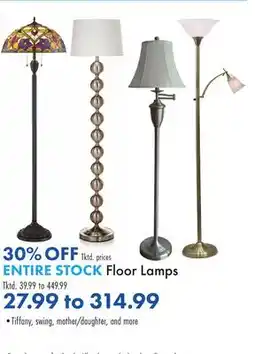Boscov's ENTIRE STOCK Floor Lamps offer