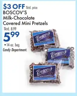 Boscov's BOSCOV'S Milk-Chocolate Covered Mini Pretzels offer