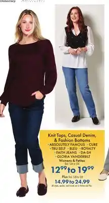 Boscov's Knit Tops, Casual Denim, & Fashion Bottoms offer