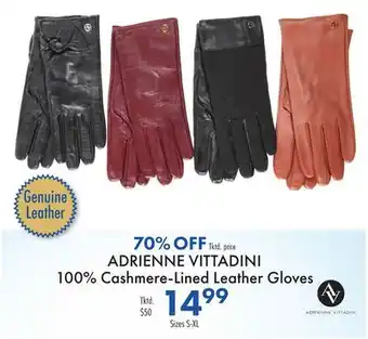 Boscov's ADRIENNE VITTADINI 100% Cashmere-Lined Leather Gloves offer