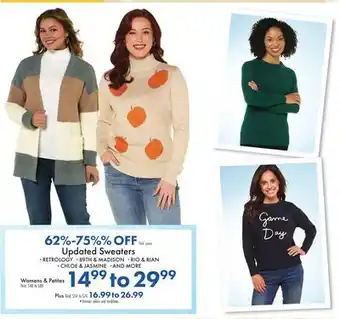 Boscov's Updated Sweaters offer
