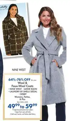 Boscov's Wool & Faux-Wool Coats offer
