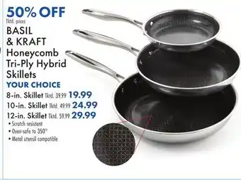 Boscov's BASIL & KRAFT Honeycomb Tri-Ply Hybrid Skillets offer