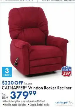 Boscov's CATNAPPER Winston Rocker Recliner offer