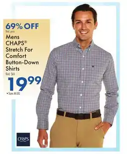 Boscov's Mens CHAPS Stretch For Comfort Button-Down Shirts offer
