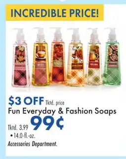 Boscov's Fun Everyday & Fashion Soaps offer