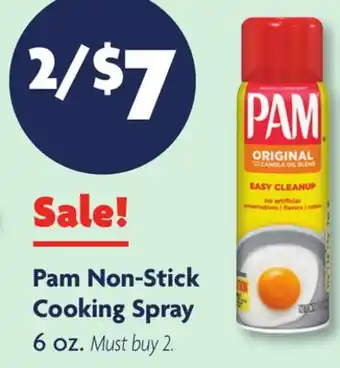 Family Dollar Pam Non-Stick Cooking Spray offer