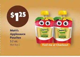 Family Dollar Mott's Applesauce Pouches offer