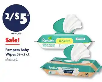 Family Dollar Pampers Baby Wipes offer