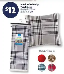 Family Dollar Interiors by Design Toss Pillows offer