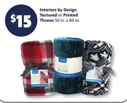 Family Dollar Interiors by Design Textured or Printed Throws offer
