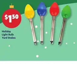 Family Dollar Holiday Light Bulb Yard Stakes offer