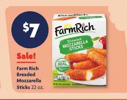 Family Dollar Farm Rich Breaded Mozzarella Sticks offer