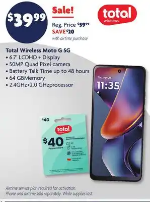 Family Dollar Total Wireless Moto G 5G offer