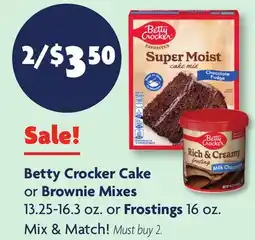 Family Dollar Betty Crocker Cake or Brownie Mixes 13.25-16.3 oz. or Frostings 16 oz offer