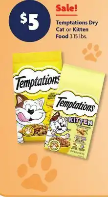 Family Dollar Temptations Dry Cat or Kitten Food offer