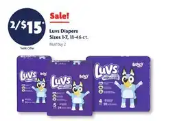 Family Dollar Luvs Diapers offer