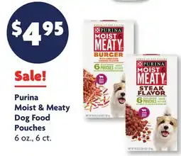Family Dollar Purina Moist & Meaty Dog Food Pouches offer